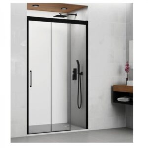 Mampara de ducha de puertas correderas GME Trio Black Frontal