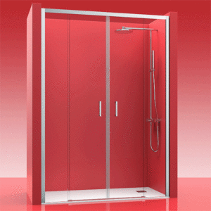 Mampara de ducha de 2 puertas correderas y 2 fijos PR/FDC441, modelo PR FDC441