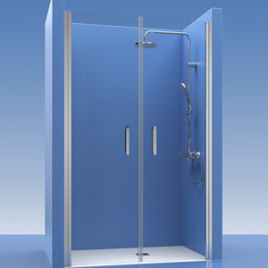 Mampara de ducha de 2 puertas batientes CT/FDS500, modelo CT FDS500