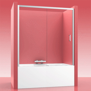 Mampara de bañera de puertas correderas PR/FC401, modelo PR FC401