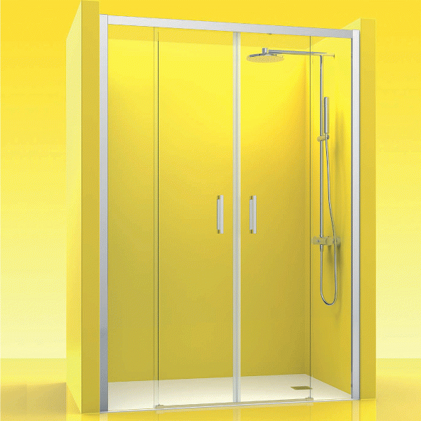 Mampara de ducha de 2 puertas correderas y 2 fijos PR/FDC840 1 Mampara de ducha de 2 puertas correderas y 2 fijos PR/FDC840, modelo PR FDC840