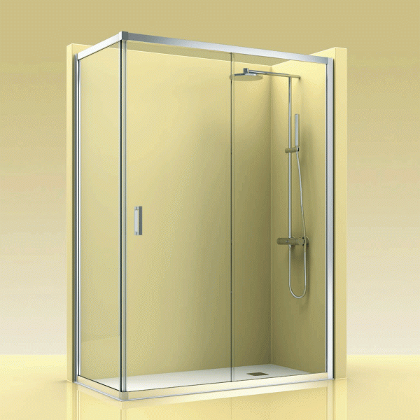 Mampara de ducha de 1 puerta corredera y 1 Fijo PR/FDC320 1 Mampara de ducha de 1 puerta corredera y 1 Fijo PR/FDC320, modelo PR FDC320
