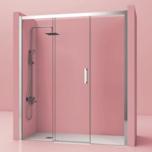 Mampara de ducha de 1 puerta corredera y 2 Fijos PR/FDC830, modelo PR FDC830