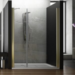 Mampara de ducha de 1 puerta batiente + fijo en línea LT/FDB350, modelo LT FDB350