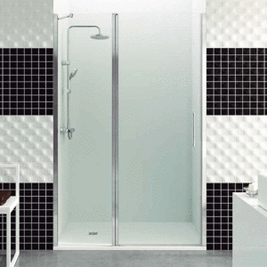 Mampara de ducha de 1 puerta batiente con segmento fijo GME Open Combi D