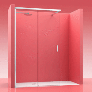 Mampara de ducha de 1 puerta corredera y 1 Fijo PR/FDK401, modelo PR FDK401