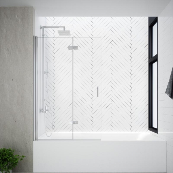 Mampara de bañera de hojas plegables MR/PL700 1 Mampara de bañera de hojas plegables MR/PL700, modelo MR PL700