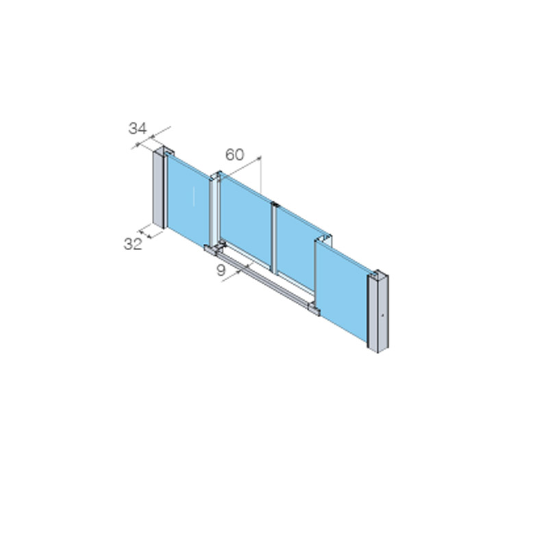 Mampara de ducha de 2 puertas correderas y 2 fijos PROFILTEK Salma Plus SA-825 5 PROFILTEK Salma Plus SA-825: Sa medidas