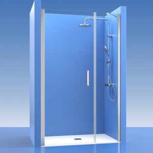 Mampara de ducha de 1 puerta batiente + fijo en línea CT/FDB510, modelo CT FDB510
