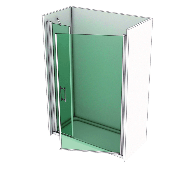 Mampara de ducha de 1 puerta batiente + fijo en línea LT/FDB350 4 Puerta ducha y fijo para mampara de ducha