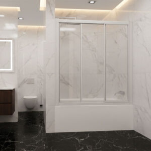 Mampara de bañera de puertas correderas SV/FC100, modelo SV FC100