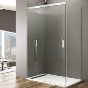 Mampara de ducha de 1 puerta corredera y 1 Fijo GME Basic + Lateral
