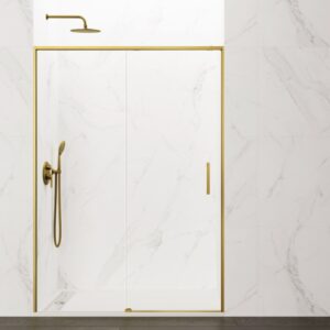 Mampara de ducha de 1 puerta corredera y 1 Fijo GME Twenty Gold