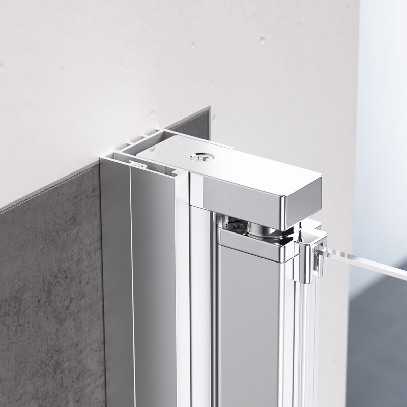 Mampara de ducha de 2 puertas batientes DUSCHOLUX D2 Swing 2 puertas abatibles 3 D2 perfil interior para mampara de ducha
