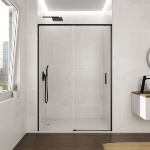 Mampara de ducha de 1 puerta corredera y 1 Fijo GME Twenty Black