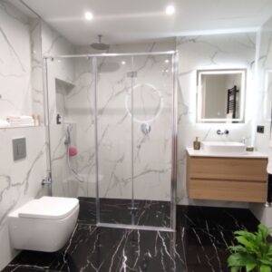 Mampara de ducha de puertas plegables JV/FDP630, modelo JV FDP630