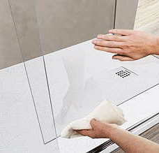 Mampara de ducha de 2 puertas correderas y 2 fijos KASSANDRA 400 CU 100 2 Sistema limpieza para mampara de ducha