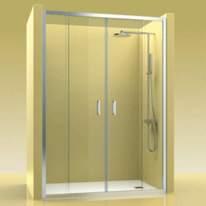 Mampara de ducha de 2 puertas correderas y 2 fijos PR/FDC340, modelo PR FDC340