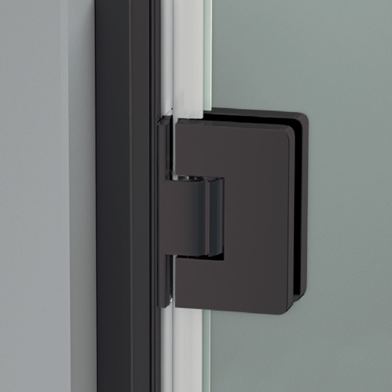Mampara de ducha de 1 puerta batiente + fijo en línea TN/FDB710 4 Mampara de ducha con acabado negro