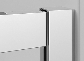 Mampara de ducha de 2 puertas correderas y 2 fijos PR/FDC840 2 Perfil mampara acero inoxidable para mampara de ducha