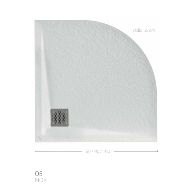 Plato de ducha Cuarto-circular MALENKE Piedra Q5 Cuartocircular 5 PLATO Q5 para producto de baño