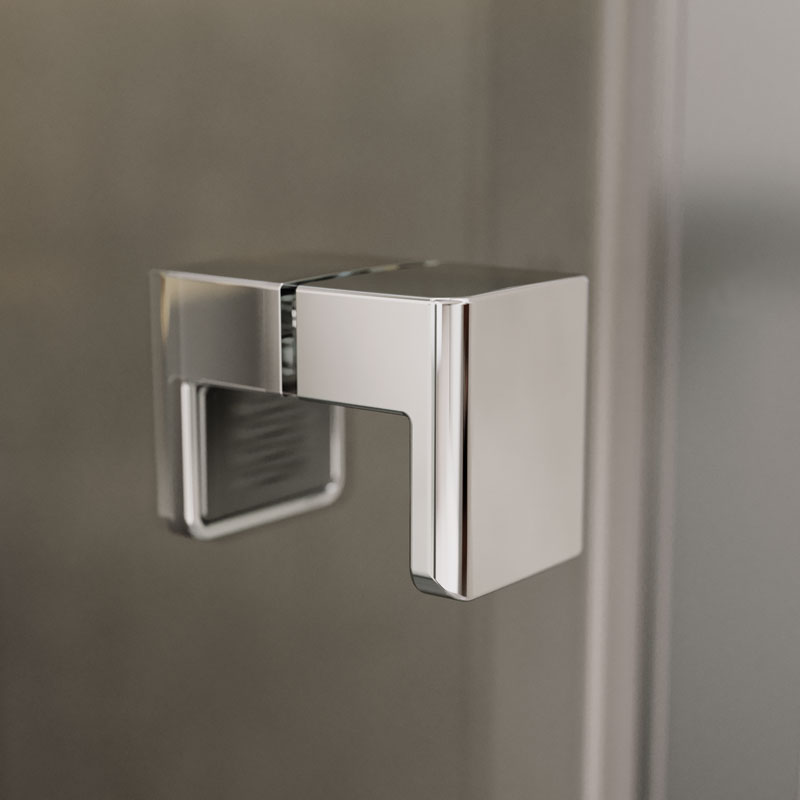 Mampara de ducha de 1 puerta batiente PROFILTEK Serena SE-310 8 Pomo Riga Cromo D para mampara de ducha