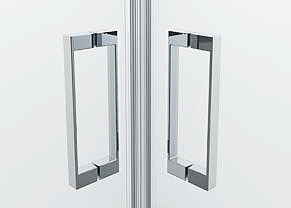 Mampara de ducha de 1 puerta corredera y 1 Fijo PR/FDC500 4 Tirador para mampara de ducha