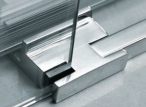Mampara de ducha de 1 puerta corredera y 1 Fijo PR/FDC401 3 Guiador mampara acero inoxidable para mampara de ducha