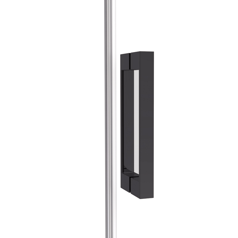 Mampara de ducha en esquina de puertas correderas GME Twenty Black Angular 5 Negra doble asa metalica para mampara de ducha