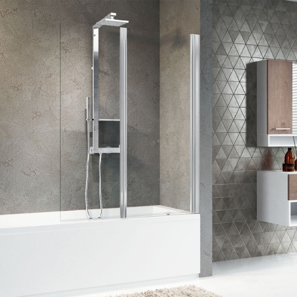 Mampara de bañera de hojas plegables RF/PL400 1 Mampara de bañera de hojas plegables RF/PL400, modelo RF PL400