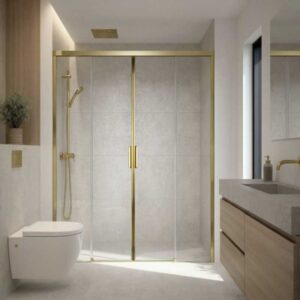 Mampara de ducha de 2 puertas correderas y 2 fijos DUSCHOLUX D3 Bella Vita 2 Fijos + 2 corredederas