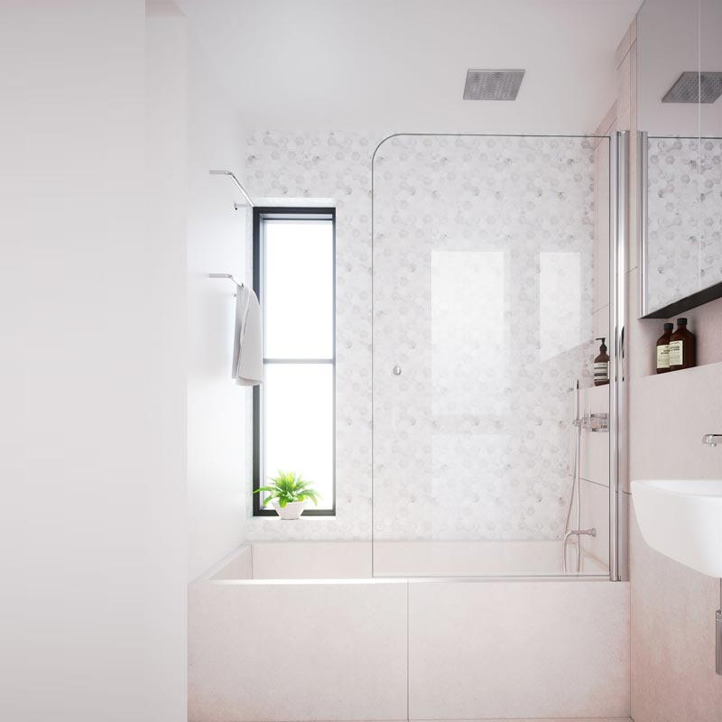 100x140cm Mamparas/pantalla para bañera biombo baño plegable de Aica :  : Bricolaje y herramientas